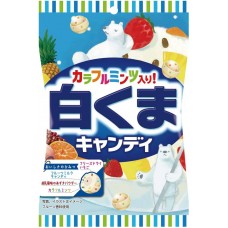 Карамель белая с фруктовым и ягодным вкусом Pine White Candy "Белый медведь", 70гр, Япония