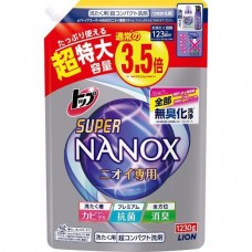 Lion Top Super Nanox Концентрированное жидкое средство для стирки белья, мягкая упаковка с крышкой, 1230 гр.