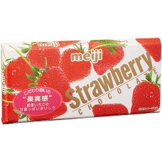 Японский молочный шоколад с клубничной начинкой Strawberry Chocolate Meiji 46 гр.