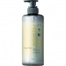 Kracie ICHIKAMI the PREMIUM Shiny Moist Shampoo Шампунь для волос "Блеск и Увлажнение" для ухода за поврежденными волосами, 480 мл.