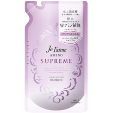 "Je l’aime Amino Supreme Cashmere" Увлажняющий шампунь для поврежденных волос, с нежным ароматом розы и жасмина, мягкая упаковка, 350 мл