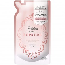 Je l’aime Amino Supreme Velvet Mellow Восстанавливающий шампунь для поврежденных волос, с нежным ароматом розы и жасмина, мягкая упаковка, 350 мл