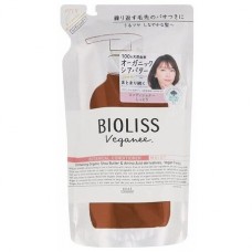 Bioliss Veganee Botanical Moist Кондиционер для волос увлажняющий, с натуральными маслами, с ароматом розы и черной смородины, сменная упаковка 340 мл