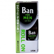 Lion "Ban" Мужской дезодорант-антиперспирант, с легким ароматом цитрусовых, ролик, 30 мл.