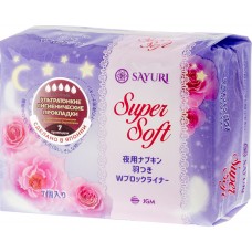 Sayuri Super Soft Гигиенические прокладки ультратонкие, с крылышками, 3 капли, 24 см, 10 шт