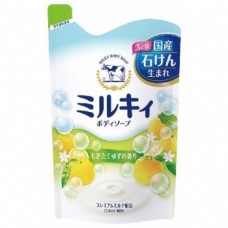 Жидкое пенное мыло для тела MilkyMilky c керамидами и молочными протеинами, с цитрусовым ароматом / GYUNYU SEKKEN (COW) / 400 мл.