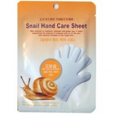 Маска-перчатки для рук Luxury The Cure Snail Hand Care Sheet с экстрактом улитки / LS COSMETIC / 2 шт. по 8