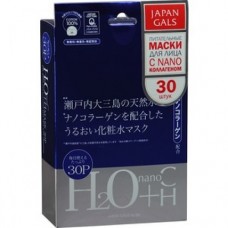 Маска для лица ежедневная — H Nano C, с термальной водой и наноколлагеном / JAPAN GALS / 30 шт.