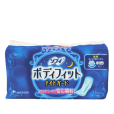 Гигиенические прокладки Sofy Body Fit с выпуклой частью в центре   (Unicharm Japan) 29 см, 14 шт.