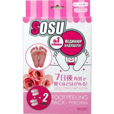 Носочки для педикюра SOSU (Сосо) с ароматом розы, / SOSU Co., Ltd. / 2 пары