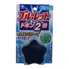 Таблетка для бачка унитаза Bluelet Dobon W двойная, очищающая и дезодорирующая, с ароматом мяты, с эффектом окрашивания воды.