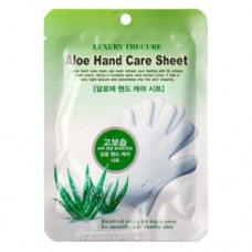 Маска-перчатки для рук Luxury The Cure Aloe Hand Care Sheet с алое / LS COSMETIC / 2 шт. по 8 г.