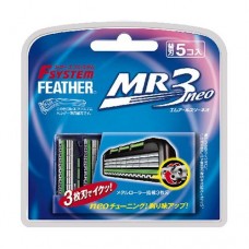 Японские сменные кассеты для безопасной бритвы Feather MR3neo 5 шт.