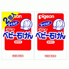 Pigeon - Детское натуральное мыло на основе растительных компонентов c экстрактом сквалана, коробка 90 гр. х 2 шт.
