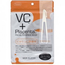 Маска для лица Facial Essence Mask с плацентой и витамином C / JAPAN GALS / 7 шт.