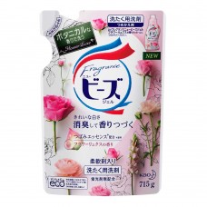 КАО New Beads Концентрированный гель для стирки белья с ароматом с нежным ароматом розовых цветов, мягкая упаковка, 715 мл  