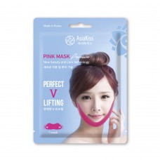 AsiaKiss Perfect V Lifting Pink Mask Корректирующая лифтинг-маска против второго подбородка 10 гр