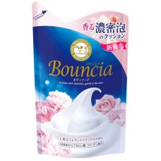 Bouncia Увлажняющее мыло для тела со сливками и коллагеном, аромат роскошного белого мыла, сменная упаковка, 430 мл.