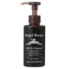 Angel Recipe Peel Clay Gel Cleansing Гель для очищения и снятия макияжа с тройным коллагеном, углем, глиной и фруктовыми кислотами, 145 мл